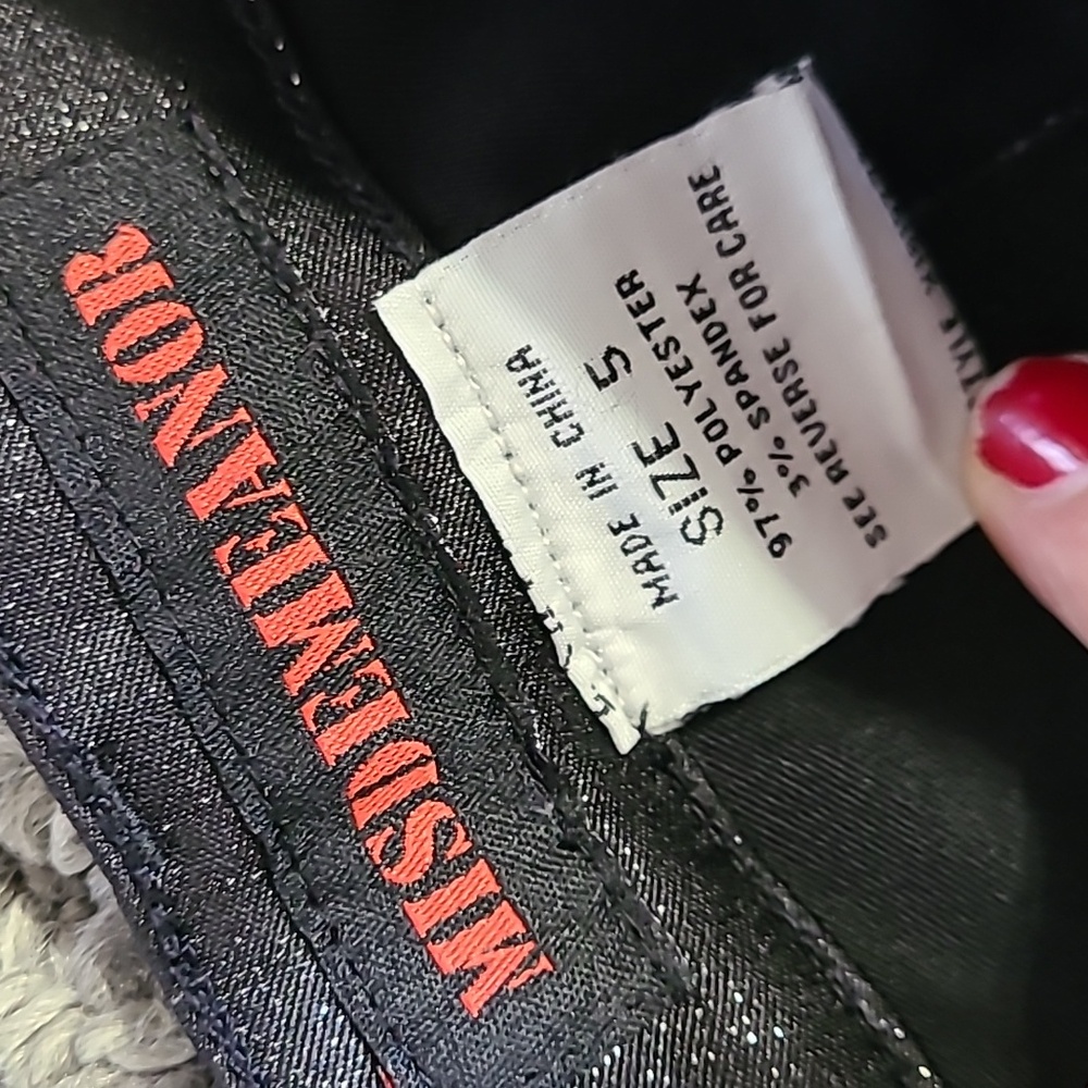 Y2K MISEMEANOR‎ PANTS BLACK POLYESTER SPANDEX SIZE 5 - Picture 10 of 14